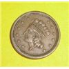 Image 1 : 1800's Coin in MS Condition. Written on Coin *"OUR NAVY"* and has an Indian Pincess Head on front of