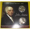 Image 1 : John Adams 2 Coin Set President Dollars in Original Package *COINS OF AMERICA*!!