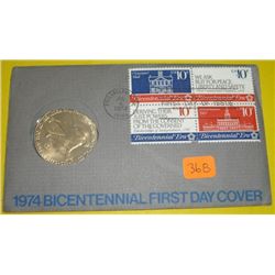 1974 Bicentennial Commemorative FIRST DAY COVER Set in Original Package!!