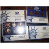 Image 1 : 4 US Mint Proof Sets 1999, 2000, 2003, 2004, P&D in Each, 40 Coins
