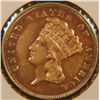 Image 1 : RARE DATE 1878 $3 GOLD INDIAN PRINCESS, PCGS