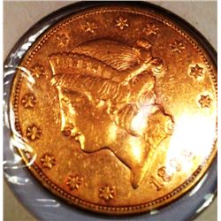 1896-S $20 Gold Liberty Coin, AU