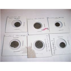 6 Rare Ancient Coins, Different Eras, About 1600 years Old Ea