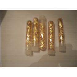 5 LARGE VIALS GOLD FLAKES