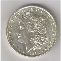 1883-S Morgan Silver Dollar, AU-50