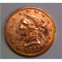 1882 $10 Gold Liberty Coin