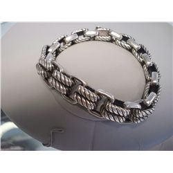 Mens Sterling Silver Bracelet, 85.2 Grams