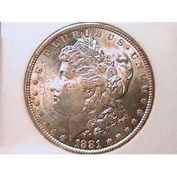 1881-S Morgan Dollar Gem MS65 NGC