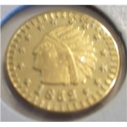 1852 INDIAN CALIFORNIAN GOLD TOKEN
