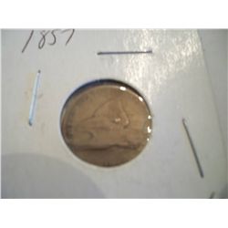 1857 LL FLYING EAGLE CIVIL WAR PENNY