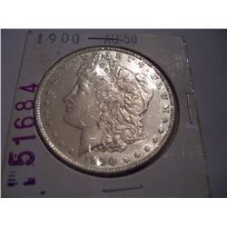 1900 Silver Morgan Dollar, AU-50