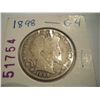 Image 1 : 1898 SILVER BARBER HALF DOLLAR