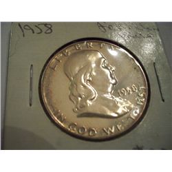 1957 Proof Silver Franklin Half Dollar