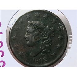 1832 Coronet Cent VF20