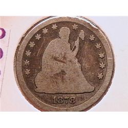 BETTER DATE 1878-CC Seated Quarter G4