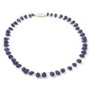 Image 1 : Natural Tanzanite Smooth Teardrop Beads Stringing Necklace Gemstones 122.25ctw with brass clasp