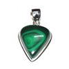 Image 1 : Silver Green Onex Pear Shape Pendant