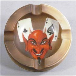 Hand Painted Nippon Devil Motif Ash Tray