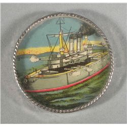 Pocket Game/Mirror-Embossed Ships Motif