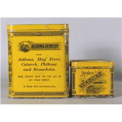 Lot of Two Jaynes' Cure Tins