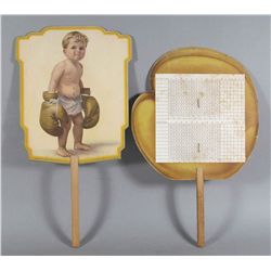 Lot of Two Advertising Fans