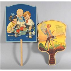 Lot of Two Advertising Fans