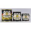 Image 1 : Lot of Three Monarch Peanut Butter Tins
