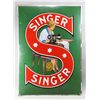 Image 1 : Singer Sewing Convex Porcelain Sign