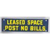 Image 1 : "Leased Space" Porcelain Sign