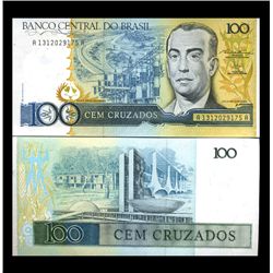 1987 Brazil 100 Cruzados Crisp Uncirculated Note (CUR-05914)