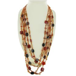 1250twc Carnelian Agate Necklace (JEW-3665)