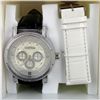 Image 1 : New Ice Time Mens Diamond Bezel Chrono Style Watch (WAT-340)
