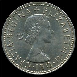 1959 British QE2 1 Shilling Rare Scottish Rev MS63 (COI-8954)