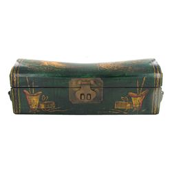 Chinese Leather Covered Pillow Box (ANT-1924)