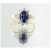 Image 1 : 11twc Lab Dia/Sapphire 22k Gold Vermeil Ring (JEW-2387)