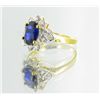 Image 2 : 11twc Lab Dia/Sapphire 22k Gold Vermeil Ring (JEW-2387)