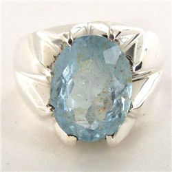 67.87twc Aquamarine Sterling Ring (JEW-2799)