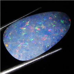 5.25ct Australian Black Opal Doublet Full Fire (GEM-36177)