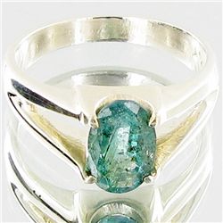 1.49ct Colombian Emerald Silver Ring Appsd $6k (JEW-2739)