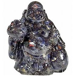 240ct. Blue Sapphire Chinese Happy Buddha Statue (GEM-2680A)