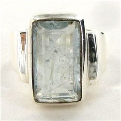 50.7twc Aquamarine Sterling Ring (JEW-2696)