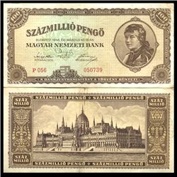 1946 Hungary 100MM Pengo Note Hi Grade Scarce (CUR-06125)