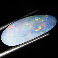 6ct Australian Black Opal Doublet Full Fire (GEM-36203)