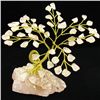 Image 1 : Handcrafted Rose Quartz Brass Wire Tree (DEC-444)