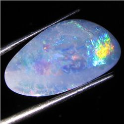 6.27ct Australian Black Opal Doublet Full Fire (GEM-36088)