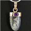 Image 1 : 15twc Neon Tourmaline& Amethyst Pendant w/Sterling (JEW-1723)