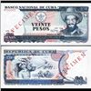 Image 1 : 1991 Cuba 20 Peso Specimen Note Crisp Unc. (CUR-06367A)