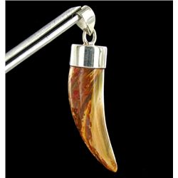 Sterling Mother of Pearl Horn Pendant (JEW-2016)