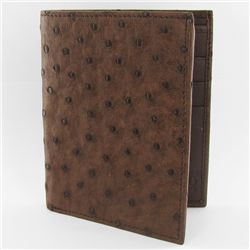 Mens Upright Ostrich Hide Skin Wallet (ACT-255)