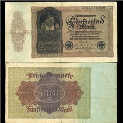 1922 Germany 5000 Mark Note Hi Grade (CUR-05745)